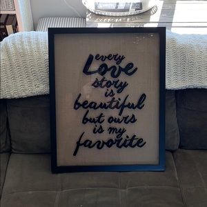 Love story wall hanging